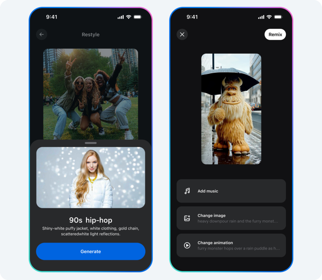 Meta запускає стрічку з короткими AI-відео в стилі TikTok 3