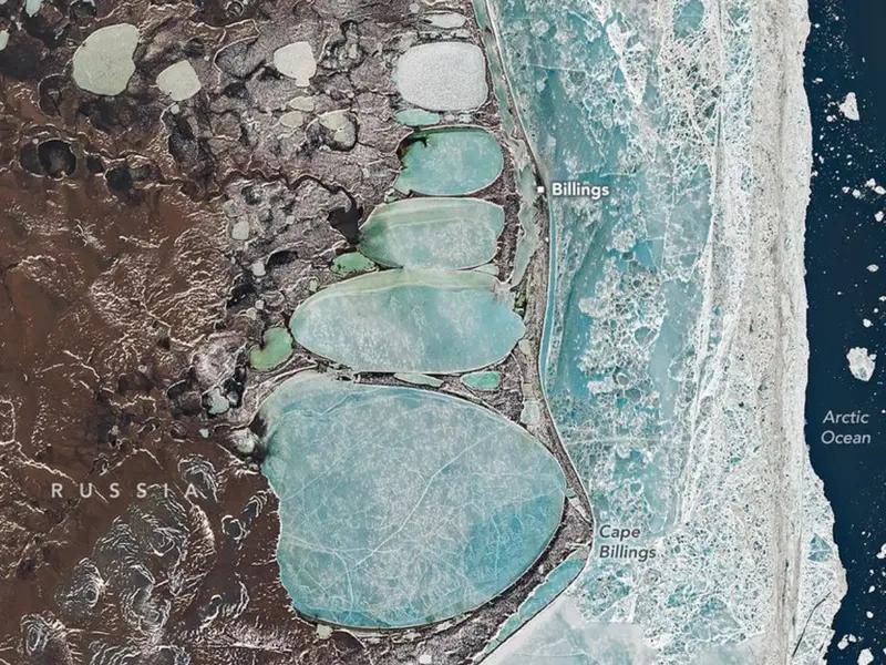 Супутник NASA показав "сибірського сніговика" з космосу (фото)