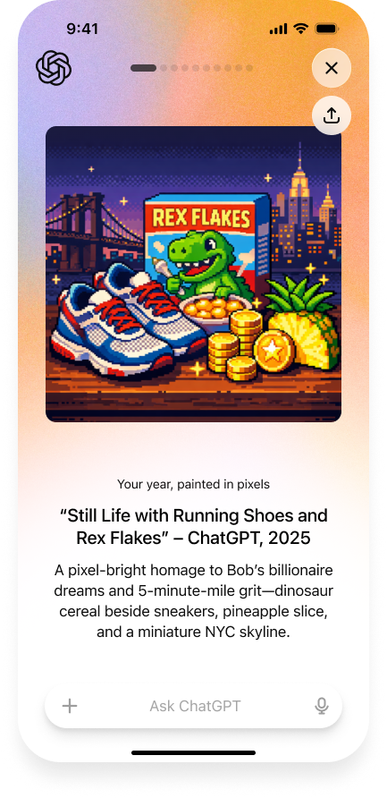 Твій рік з ChatGPT: чатбот OpenAI запустив персональні підсумки року 4