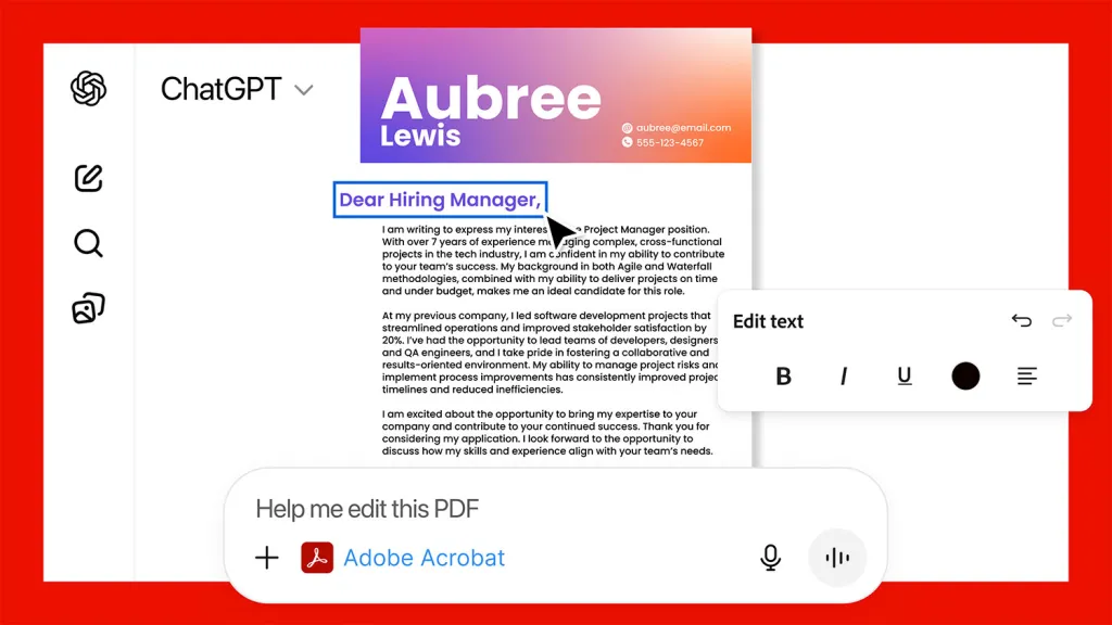 Всі в ChatGPT! Чатбот отримав власні Adobe Photoshop, Express та Acrobat — безплатна обробка фото та PDF за лічені секунди 5