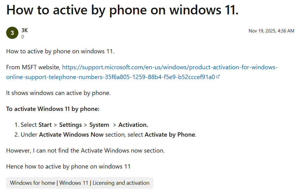 Microsoft закрила офіційний спосіб активації Windows 10 та 11 в офлайні 2