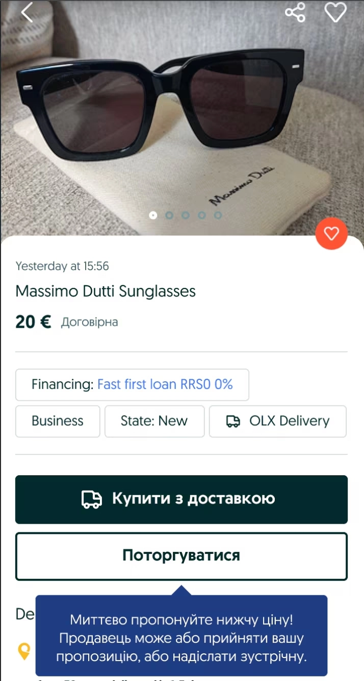 OLX запустив опцію "Поторгуватися" зі знижками до 40% від початкової ціни 2