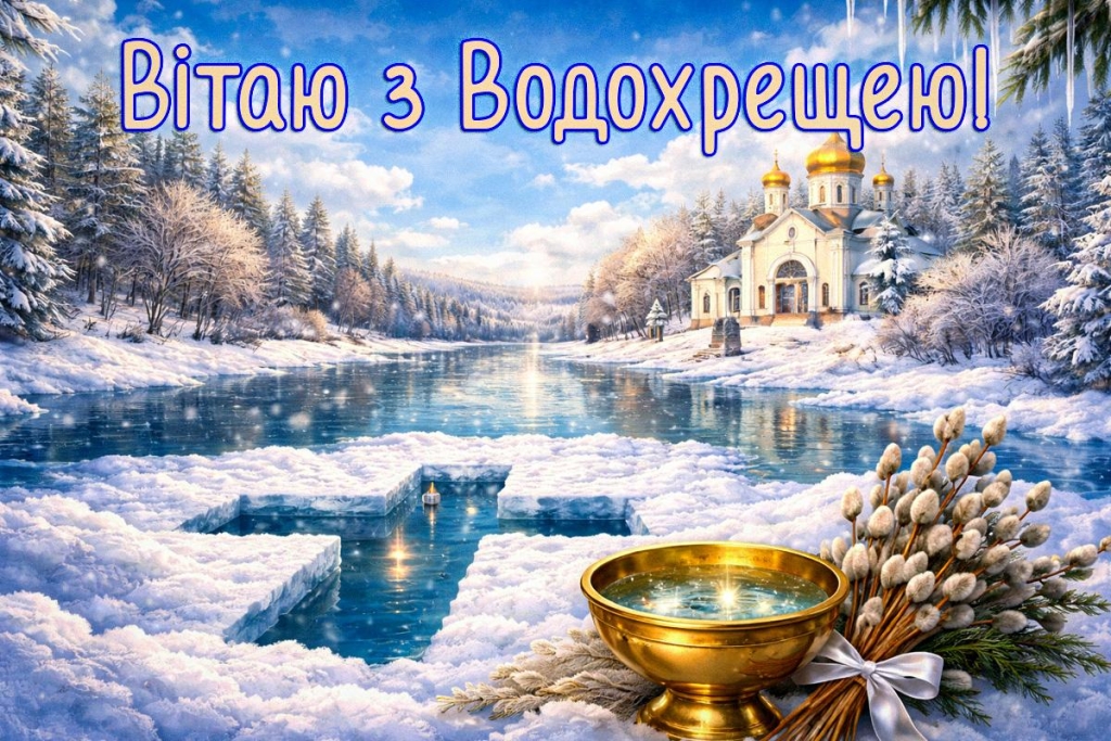 З Водохрещею 2026: красиві листівки та привітання, які викличуть посмішку