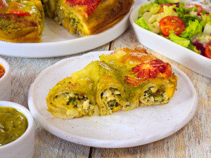 Блины, запеченные с фаршем, томатами и моцареллой Млинці, запечені з фаршем, помідорами та моцарелою 8