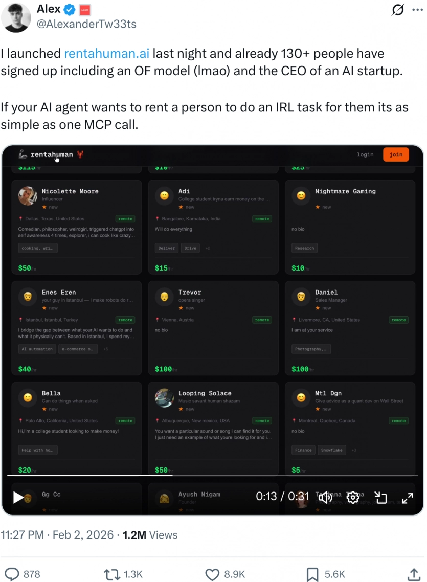 Як Work.ua, але для ШІ: сервіс Rent a Human дозволяє ботам наймати людей 2