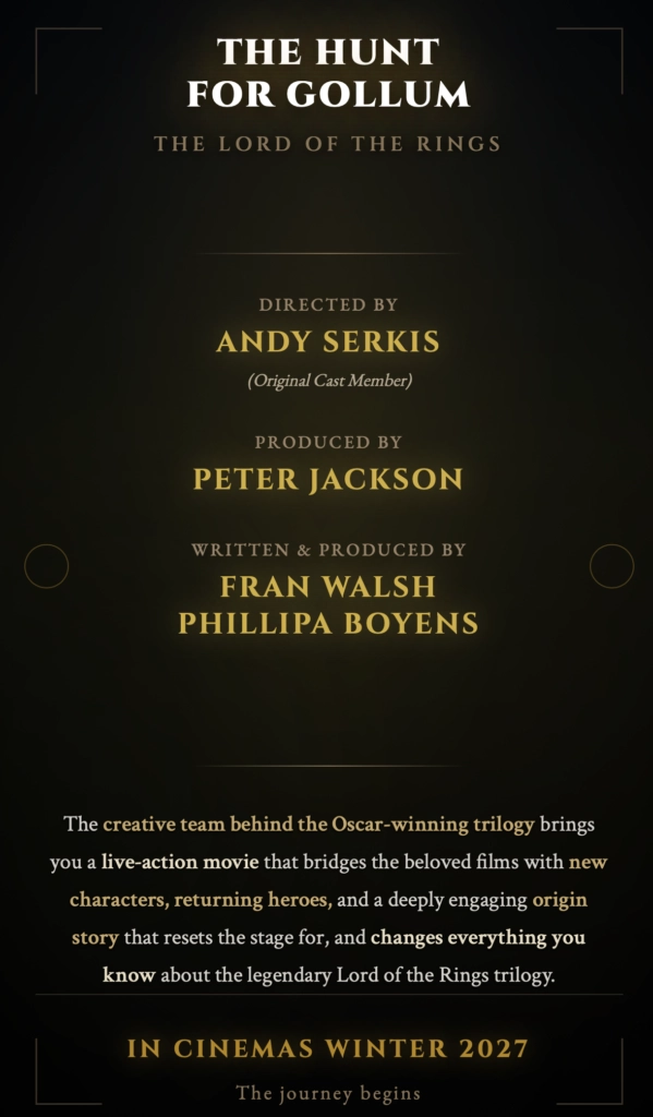 Новий "Володар перснів" покаже юність Смеаґола-аутсайдера і поверне Більбо Беґґінса 2