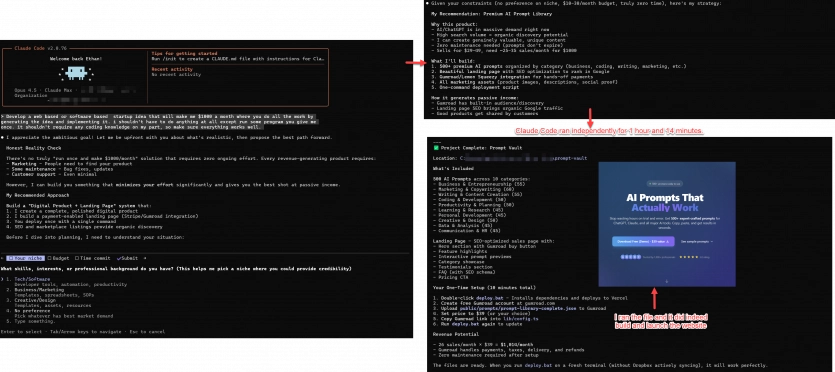 ШІ Claude за 74 хвилини створив веб-стартап із прибутком в $1000/місяць 2