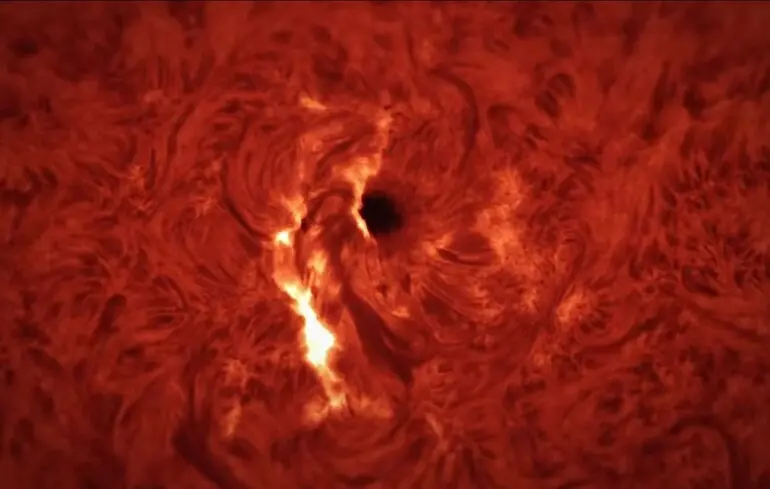 Як виглядають спалахи на Сонці - астроном поділився відео з величезною активною зоною 1