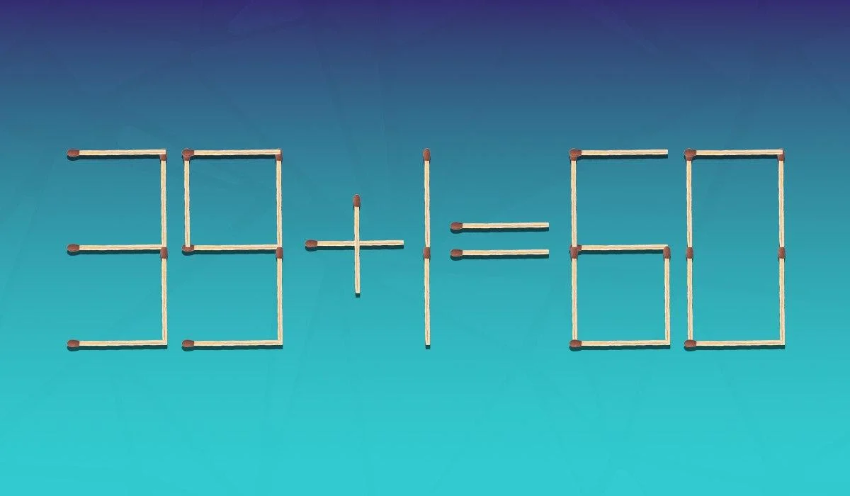Який сірник треба перемістити, щоб рівняння стало правильним: тест для перевірки IQ