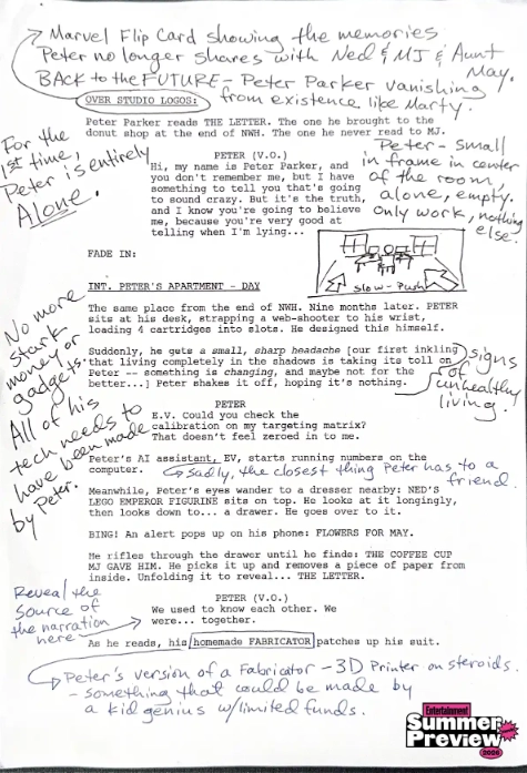 Marvel представила перші сторінки сценарію "Людина-павук: Абсолютно новий день". 2