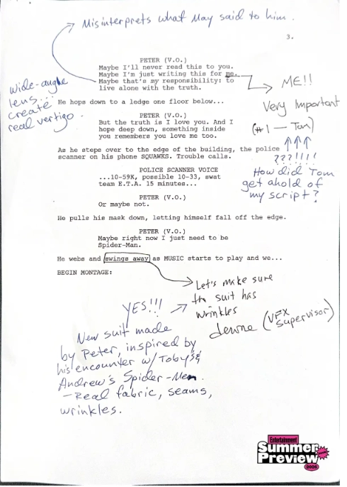 Marvel представила перші сторінки сценарію "Людина-павук: Абсолютно новий день". 4