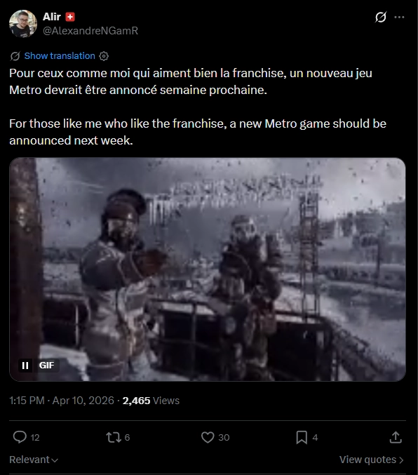 Метро знову на горизонті після 5 років мовчання? Джерела натякають на великий сюрприз від 4A Games. 2