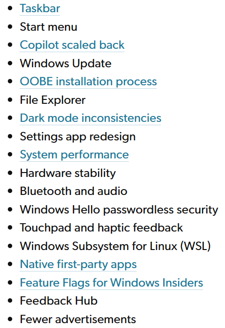Microsoft обіцяє 18 оновлень у Windows 11 до 2026 року 2