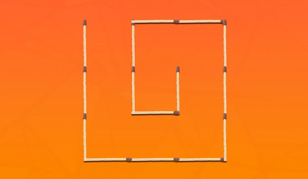 Необхідно перемістити 3 сірники, щоб створити 2 квадрати: надзвичайно важка головоломка. 1 Треба перемістити 3 сірники, щоб утворилися 2 квадрати: дуже складна головоломка