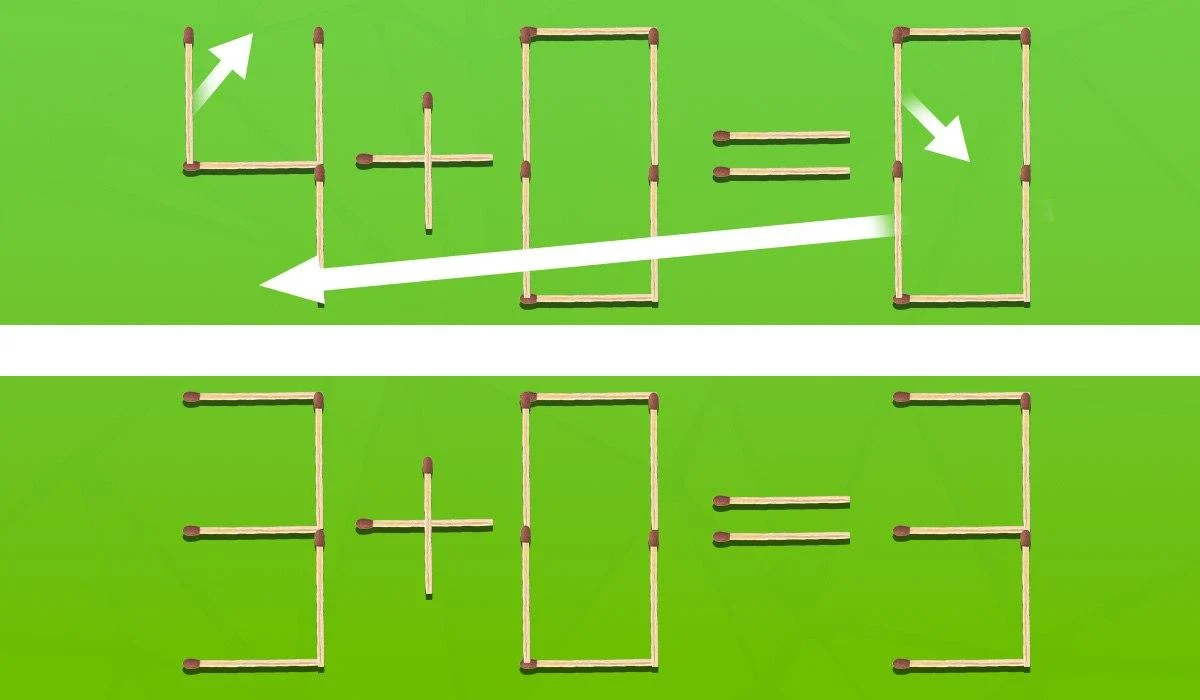 Перемістіть 3 сірники, щоб виправити рівність за 20 секунд: надзвичайно важка задача. 3 Треба перемістити 3 сірники, щоб виправити рівність за 20 секунд: дуже складна головоломка