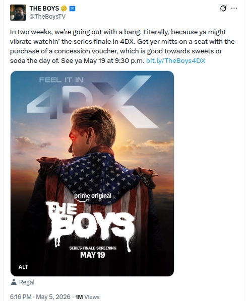 Фінал "Хлопаків" покажуть у кінотеатрах у форматі 4DX, але не в Україні. 2