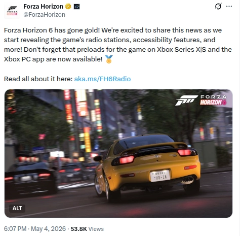 Forza Horizon 6 досягла статусу "золото": попереднє завантаження вже відкрито 2