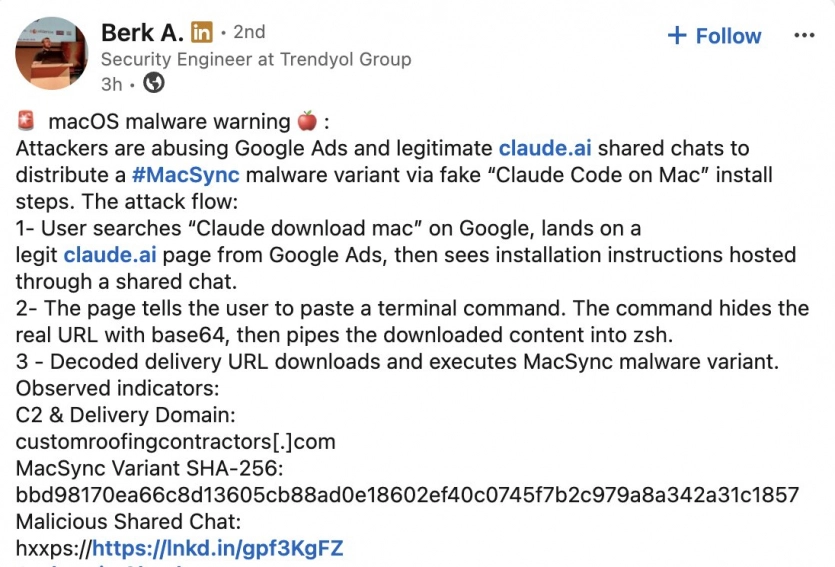 Хакери змусили Google просувати небезпечний Claude: як вони викрадають паролі на Mac 3