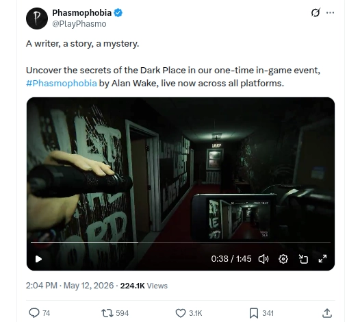 Phasmophobia та Alan Wake представили трейлер ігрового процесу: безкоштовний кросовер-івент вже стартував. 2