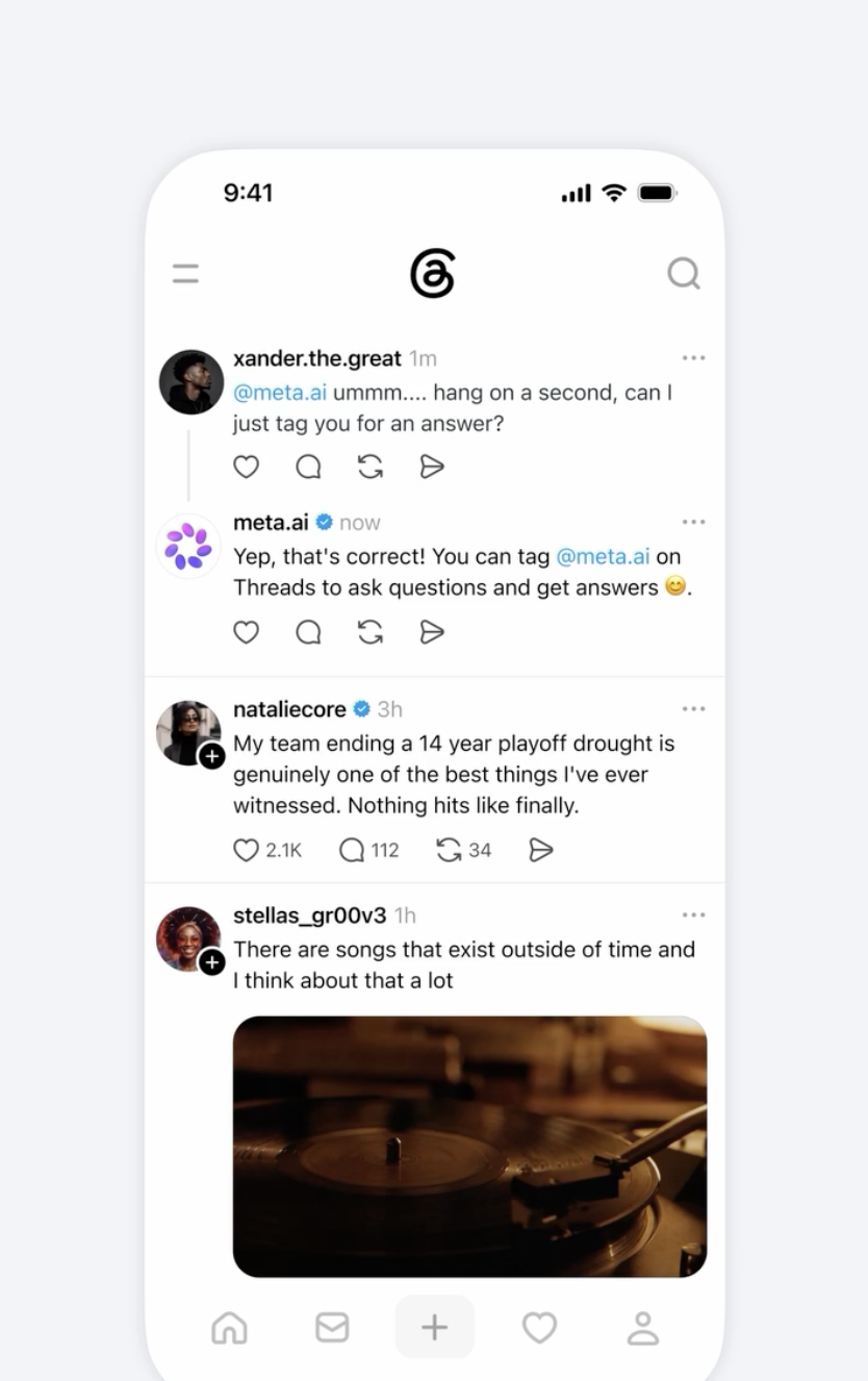 Threads випробовує чат-бот Meta AI, подібний до Grok - користувачі висловлюють незадоволення через відсутність можливості блокування. 2