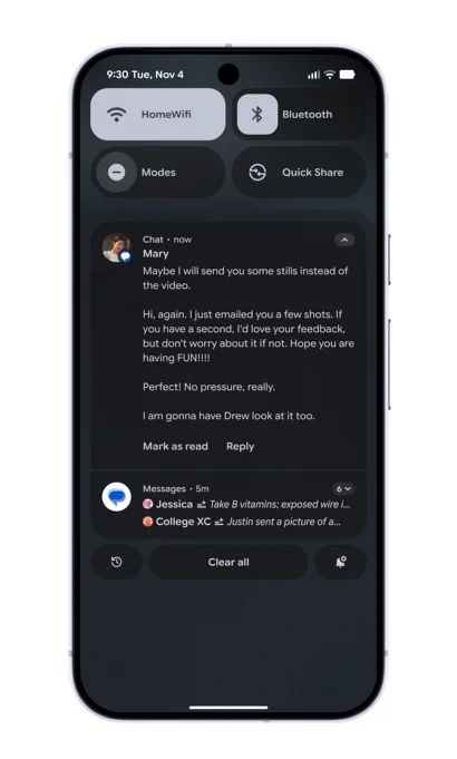 Android 16 отримав смарт-повідомлення та розширені налаштування 3