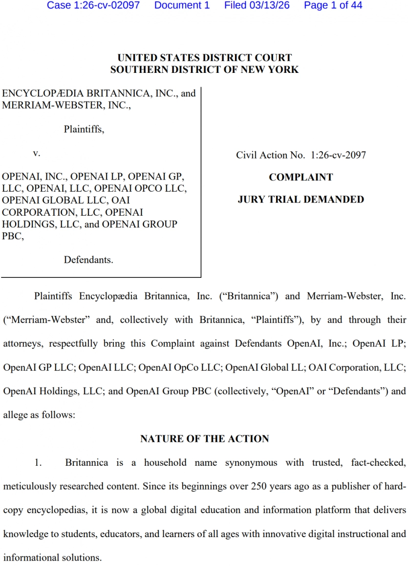 "Британська Енциклопедія" подала позов проти OpenAI через тренування ШІ 2